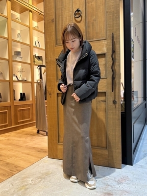 再値下げ】グレイシーツイードサイドスリットロングスカート 