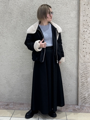 新品タグ付き　マレットメット　リブニット　カーキ　ジッパー　ブルゾンアウター スタンドカラージップブルゾン◇ブルゾン ライトアウター